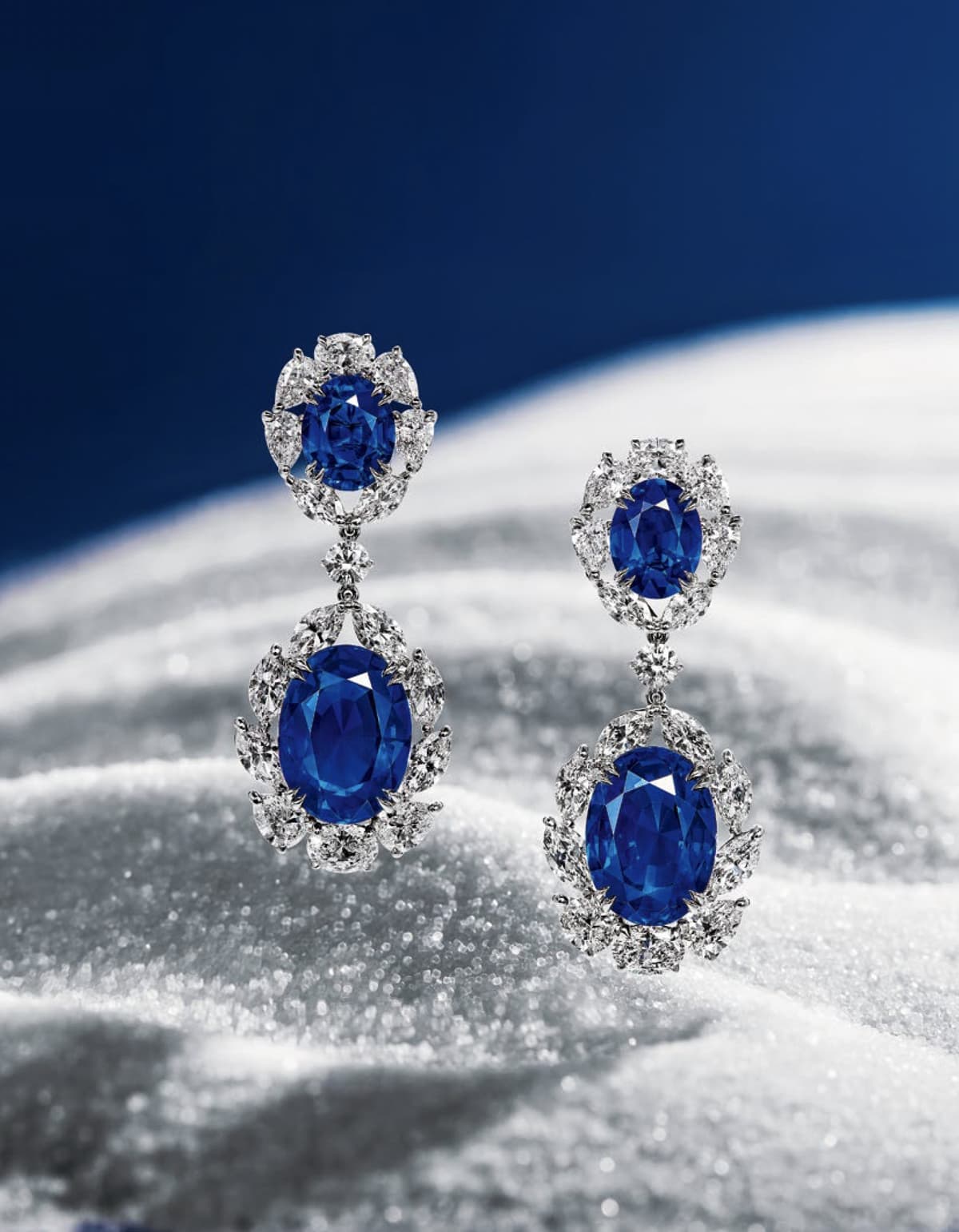 Royal Blue Sapphire Earrings