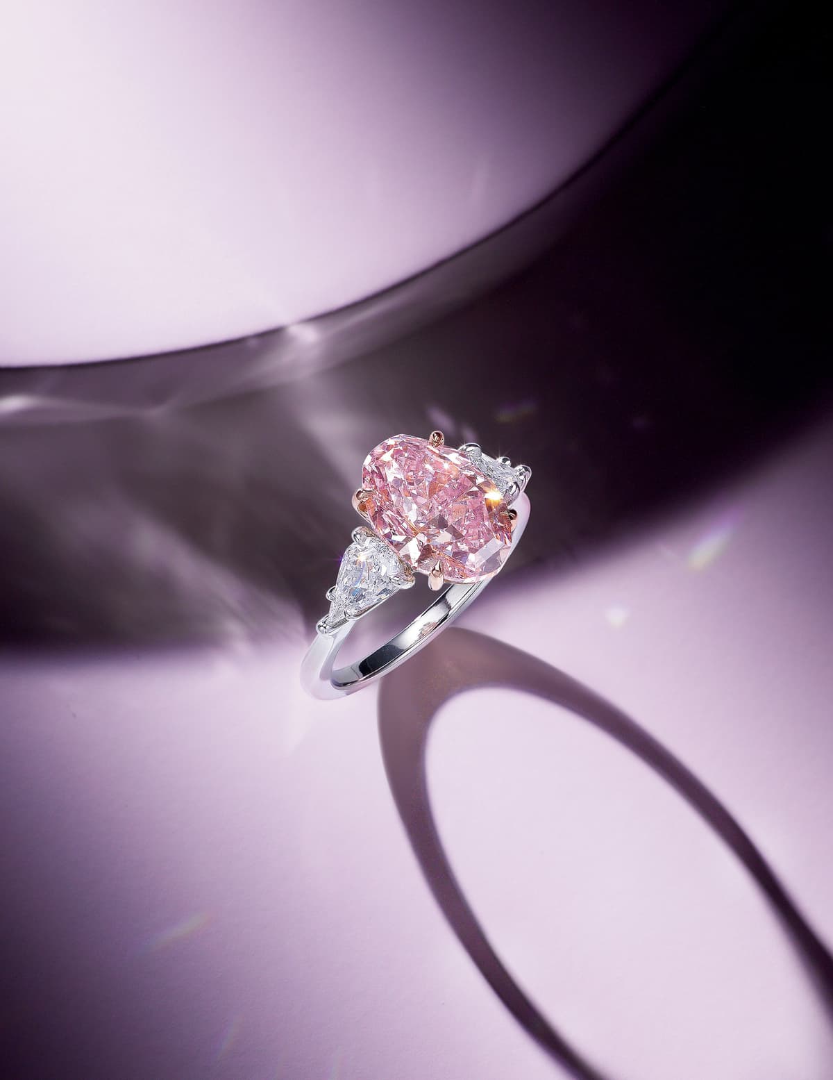 Purplish Pink Diamond Ring