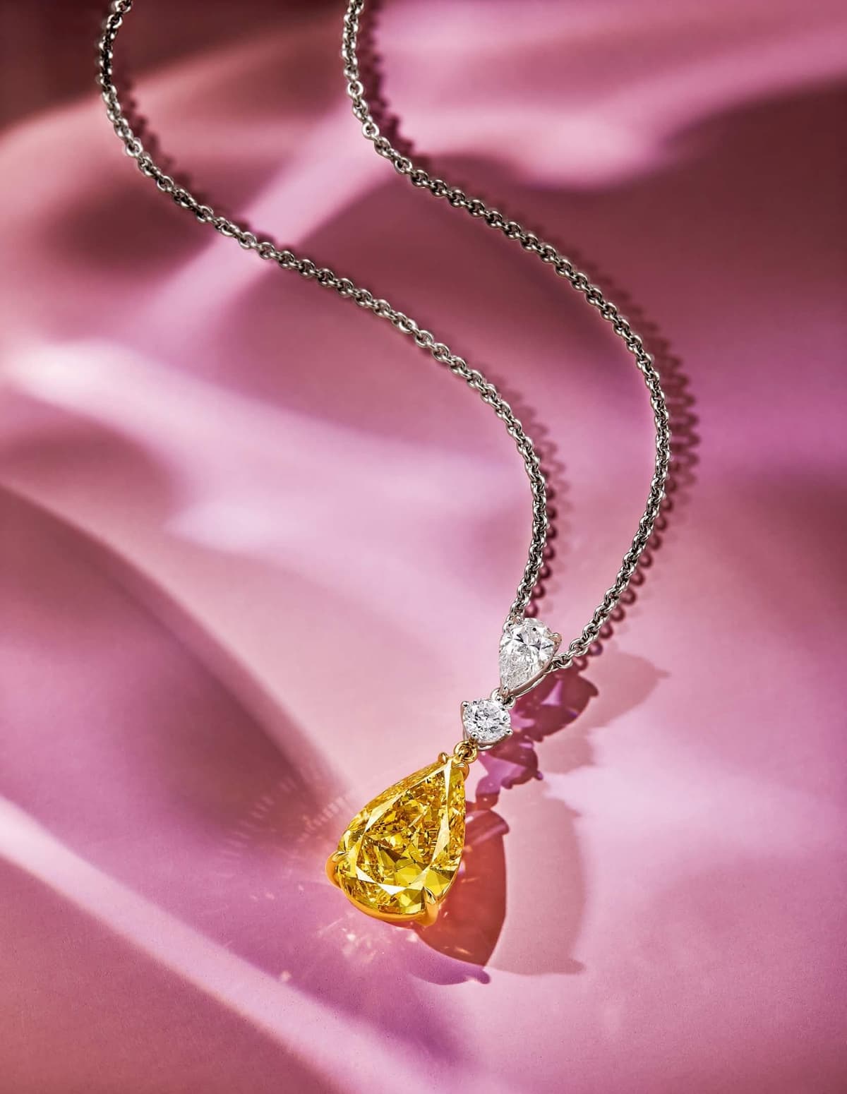 Brownish Yellow Diamond Necklace