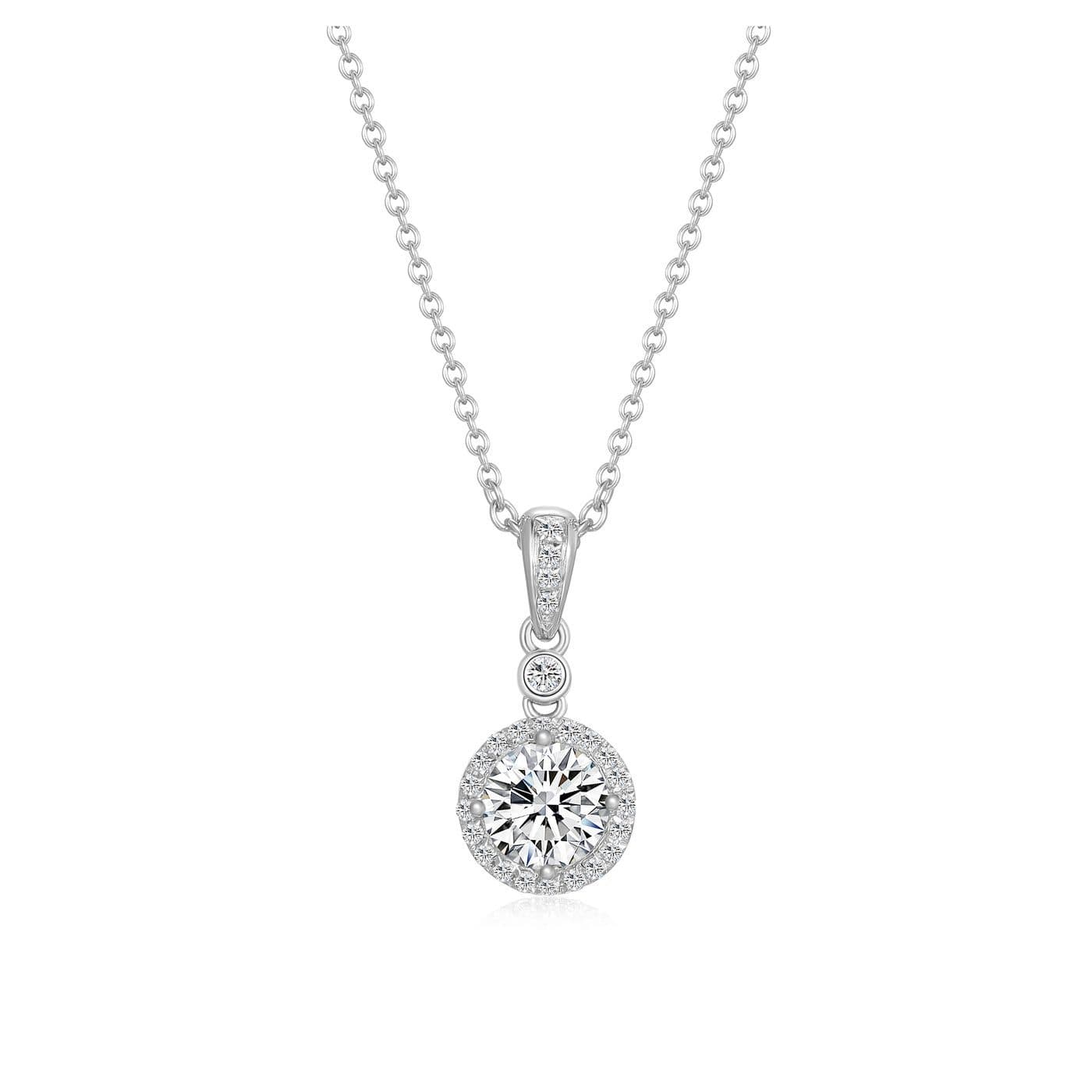 Diamond Halo Pendant Necklace
