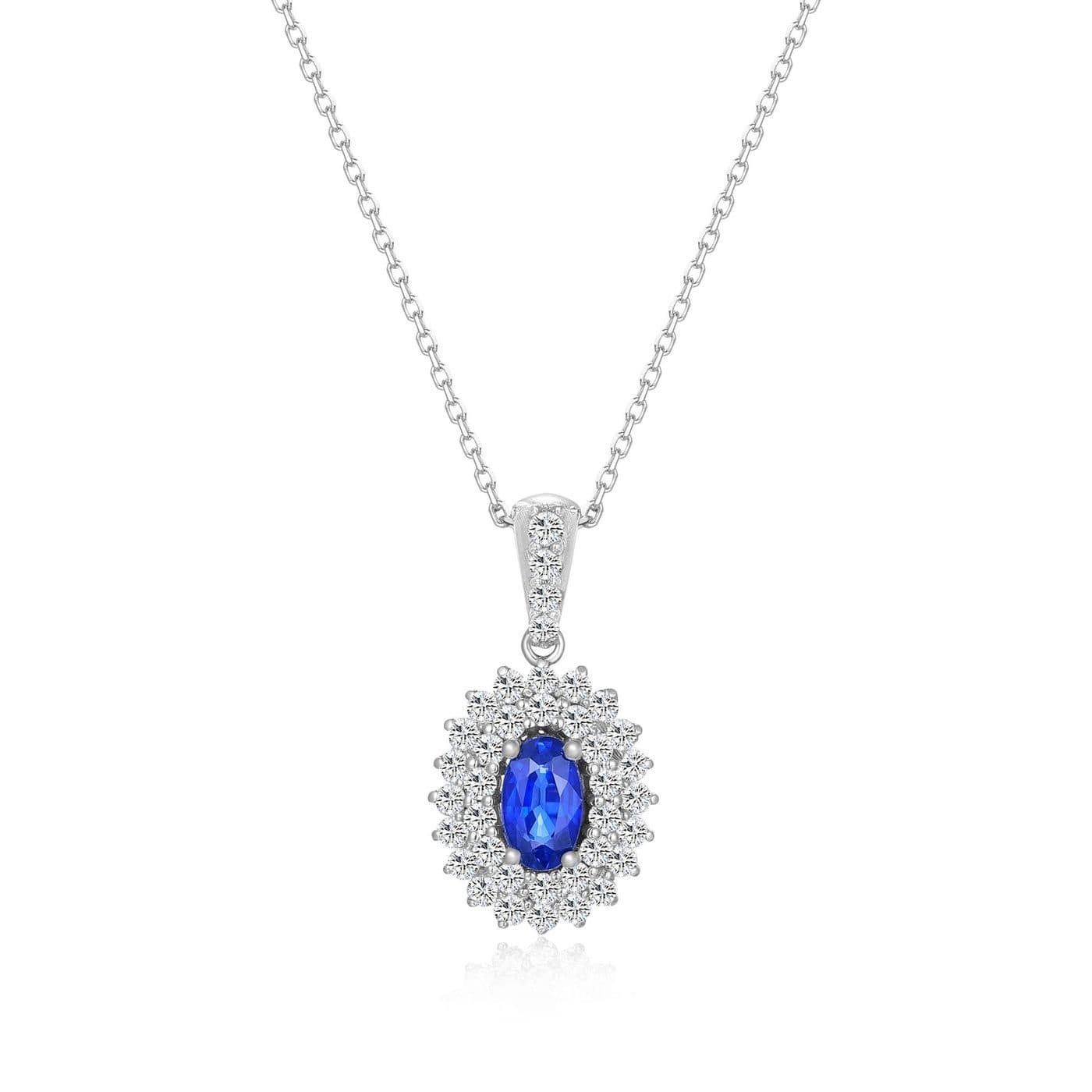 Oval Sapphire Halo Ring